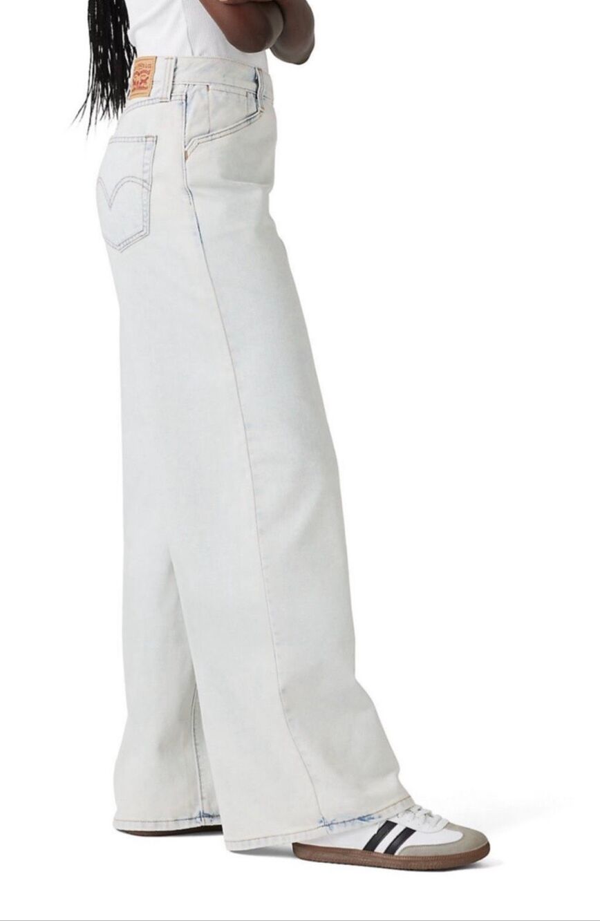 Levi's Performance Mid Rise Cotton 94 Baggy Jeans Cool Office Light Wash 30x31 - Picture 4 of 6